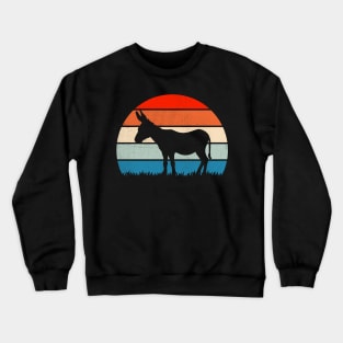 Cute Donkey Sunset Lover Crewneck Sweatshirt